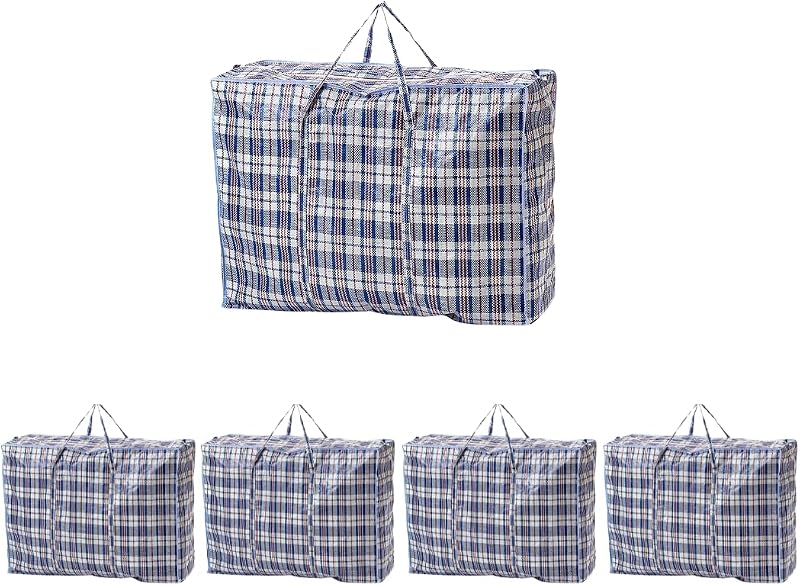 VIROSA Extra Value Large Strong Laundry Bags Pack 5 Reusable Zip Bags