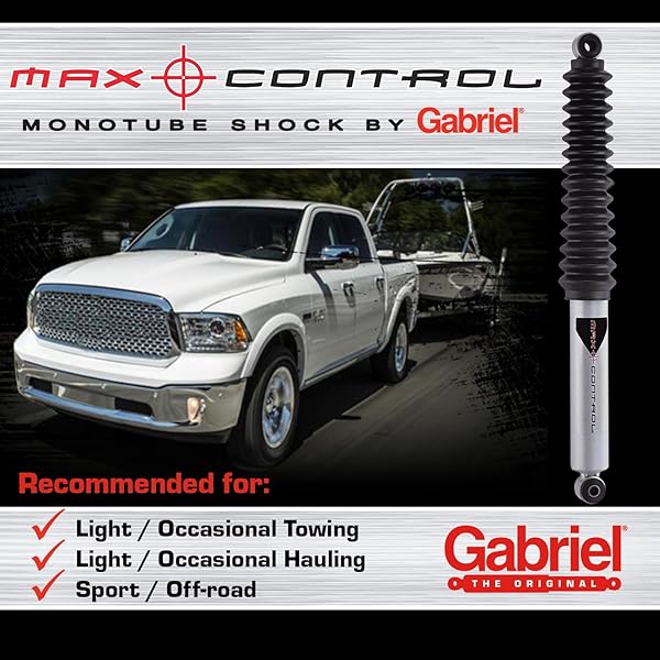 GABRIEL 77488 MAX CONTROL REAR MONOTUBE SHOCK ABSORBER FITS CHEVROLET AND GMC MODELS C1500, C2500, C3500 EXTENDED CAB PICKUP, C3500 STANDARD CAB PICKUP, C3500, K1500, K2500, K3500 (1 PACK)