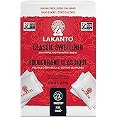 Lakanto Classic Monkfruit Sweetener Packets with Erythritol - White Sugar Substitute, Zero Calorie, Keto Diet Friendly, Zero