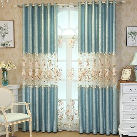 cortinas transparentes de color beige
