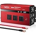 Maxpart 2000W Power Inverter 12v DC to 110v 120V AC Converter with 3 AC Outlets, 2000 Watt Car Inverter for Vehicles Truck with 2 USB Port, Solar Setup Power Inverter