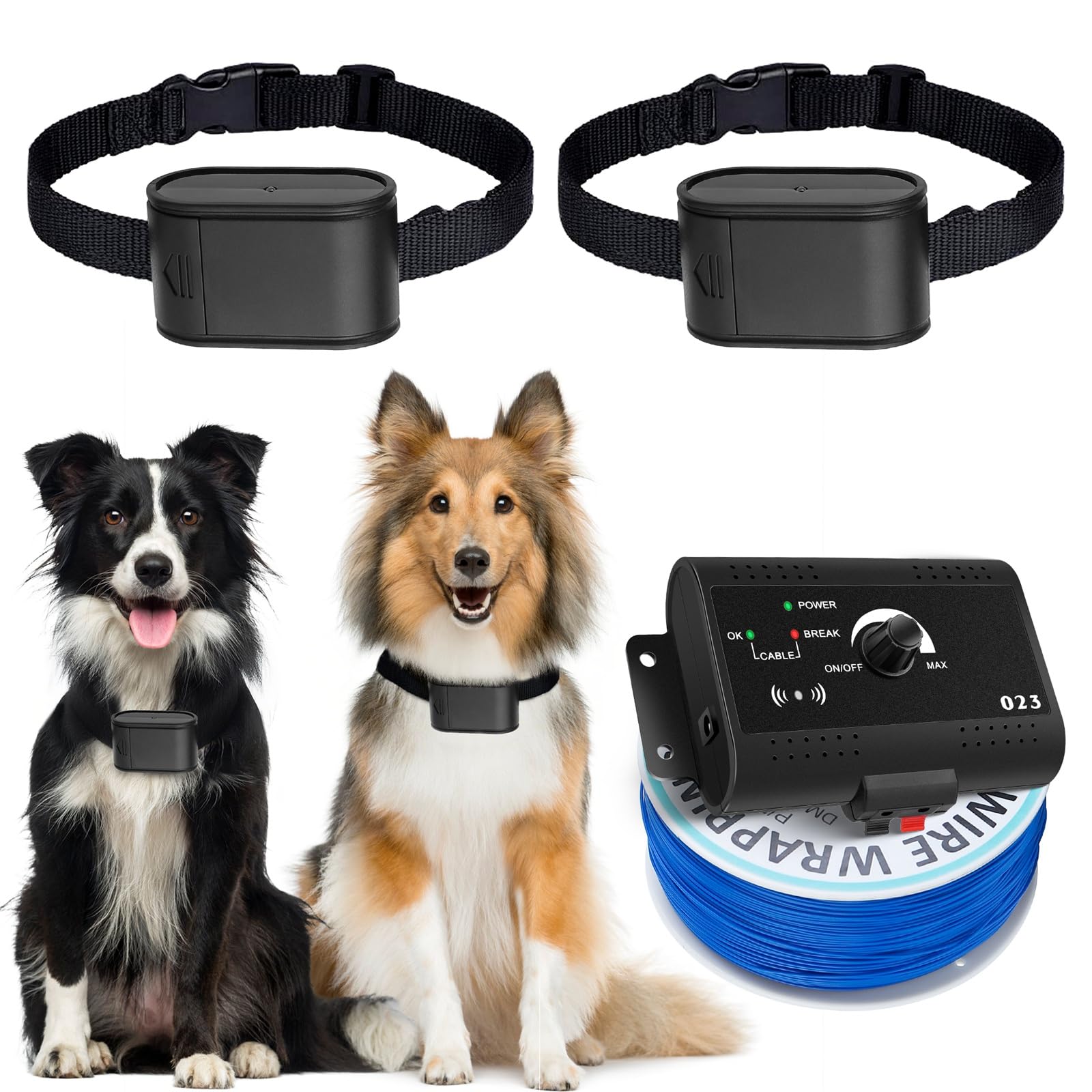 Photo 1 of In-Ground Electric Dog Fence System for 2 Dogs - Covers up to 6/5-Acre, Electric Circular Fence for Dogs, Pet Tone Shock Boundary Containment Waterproof Collar Receiver for Small Medium Large Dogs
