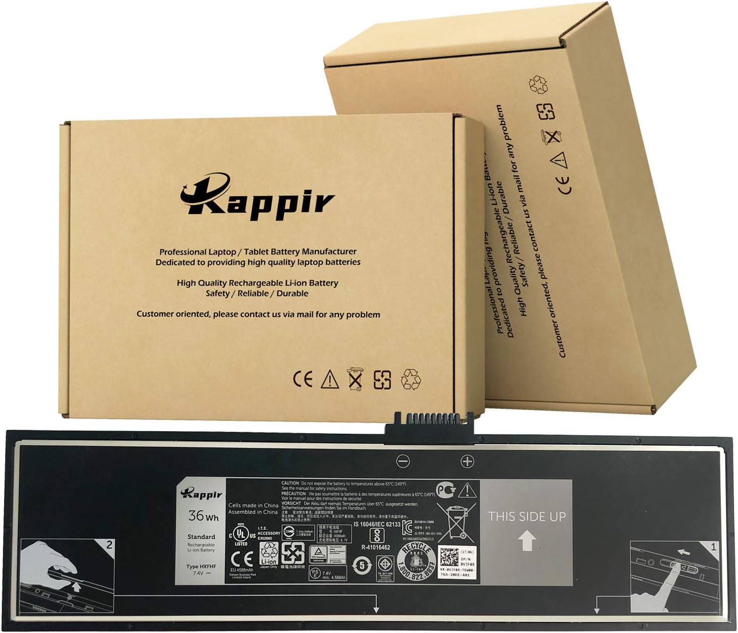 BOWEIRUI HXFHF (7.4V 36Wh) Laptop Battery Replacement for Dell Venue 11 Pro 7130 7139 11 Pro 7310 T07G T07G001 Series VJF0X VT26R 0VT26R 451-BBGR XNY66 2ICP7/53/105