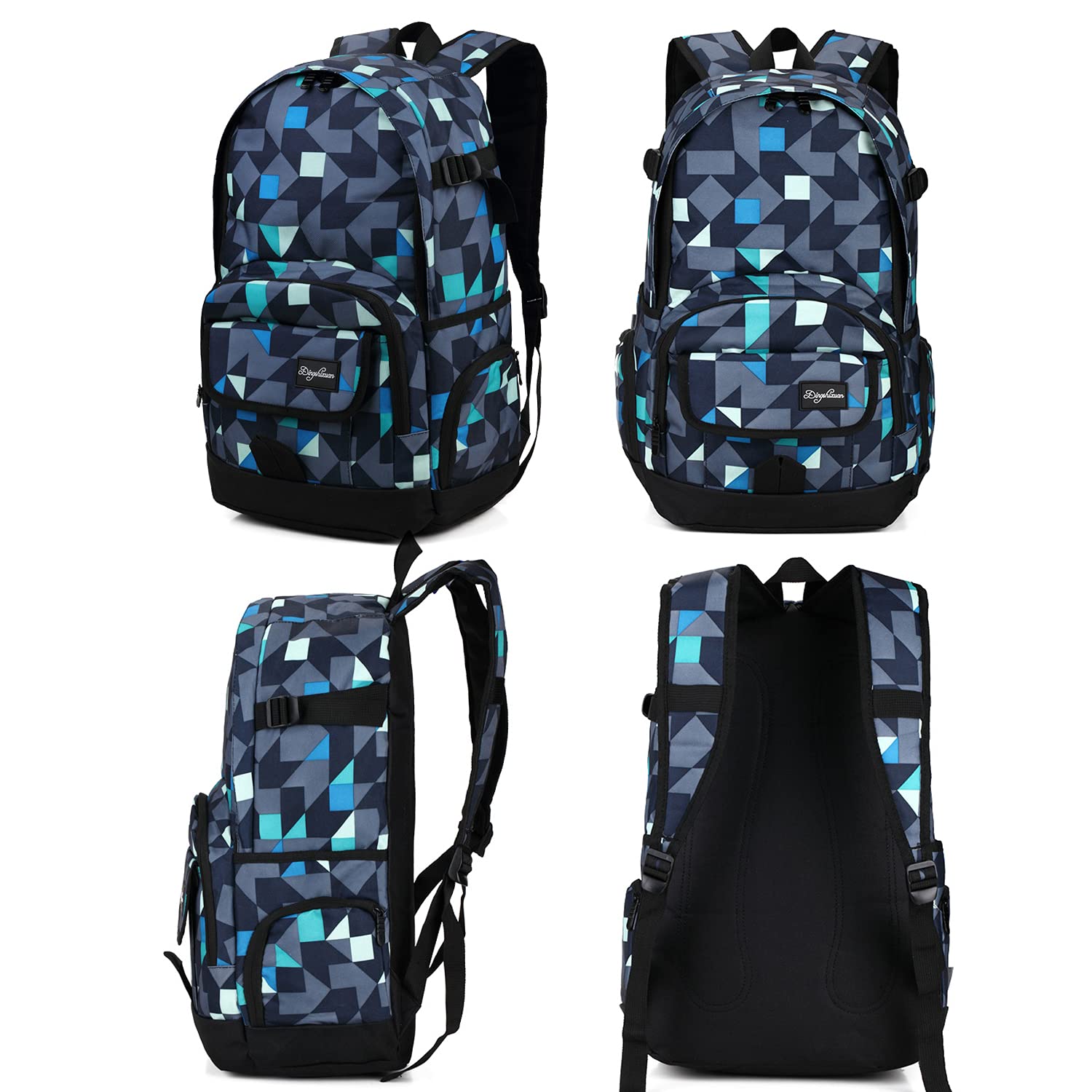 rickyh style School Backpack Travel Bag for Men & Women Lightweight College Back Pack with Laptop Compartmen