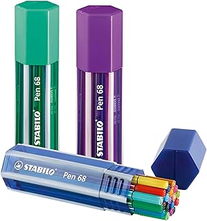 Premium-Filzstift - STABILO Pen 68 – 20er Big Pen Box zufällig in einer der 3 Farben - mit 20 verschiedenen Farben