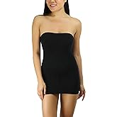 ToBeInStyle Women’s Sexy Novelty Sheer Strapless Slip Dress