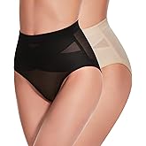 GYDEK Shapewear Tummy Control Panties - Body Shaping Briefs Compression Underwear Low Rise Girdle Panty Shapewear for Women