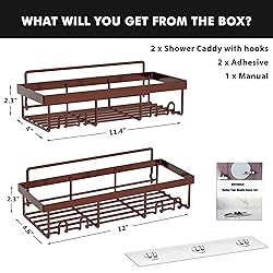 Moforoco Shower Caddy Shelf Organizer Rack, Self