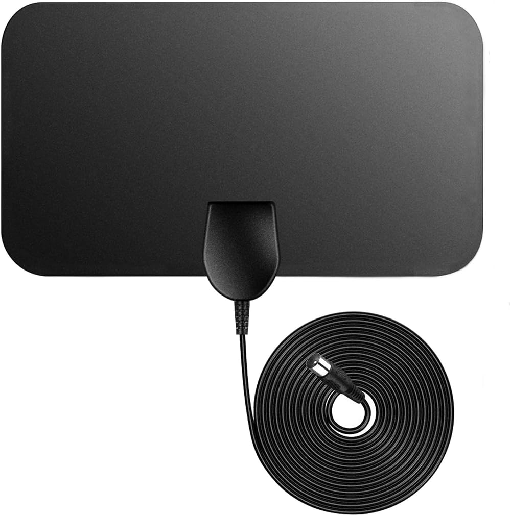 woeita Firmrock TV Aerial 50 Miles Digital Ultra Thin HDTV DVB-T2 12 ft Cable