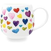 Glen Mila Cute 11oz Bone China Coffee Mugs - Christmas & Birthday Gifts for Women & Friends