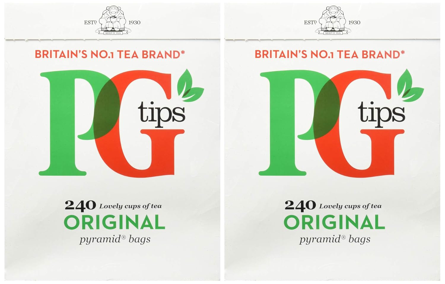 PG Tips Black Tea, Pyramid Tea Bags, 240-Count Box (Pack of 2) : Grocery & Gourmet Food