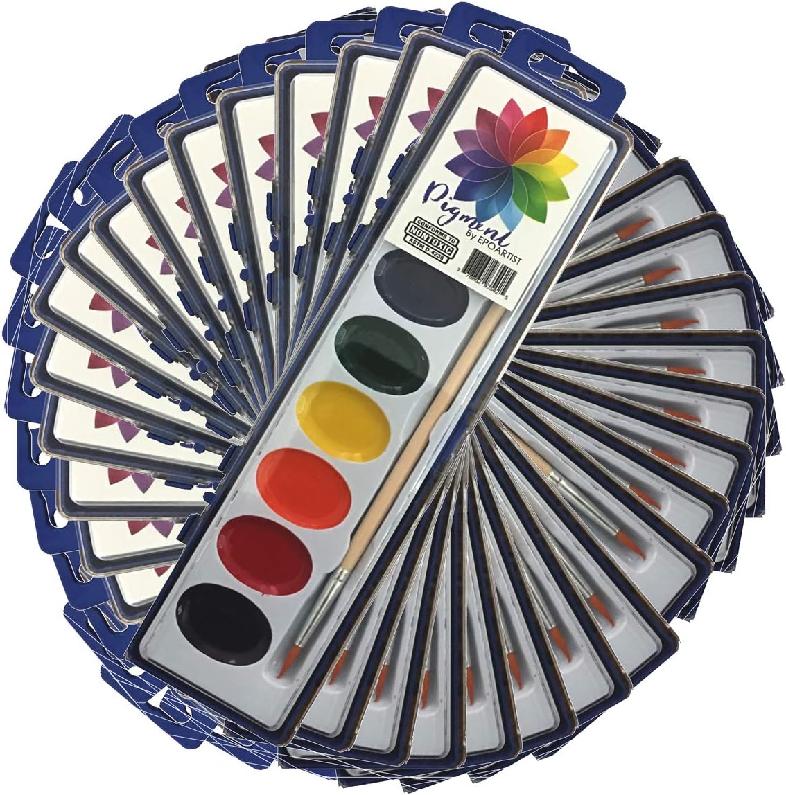 36 Sets Watercolor Paint Pack Paintpack with Wood Brush