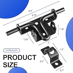 HTHOOOOOME Heavy Duty Slide Bolt Gate Latch with