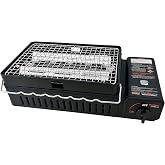 Iwatani Hibachi Butane Stove - Portable Mini BBQ Grill | Smokeless Infrared Burner, Includes Drip Tray, Wire Cooking Grate, Butane Powered, Indoor &amp; Outdoor Use