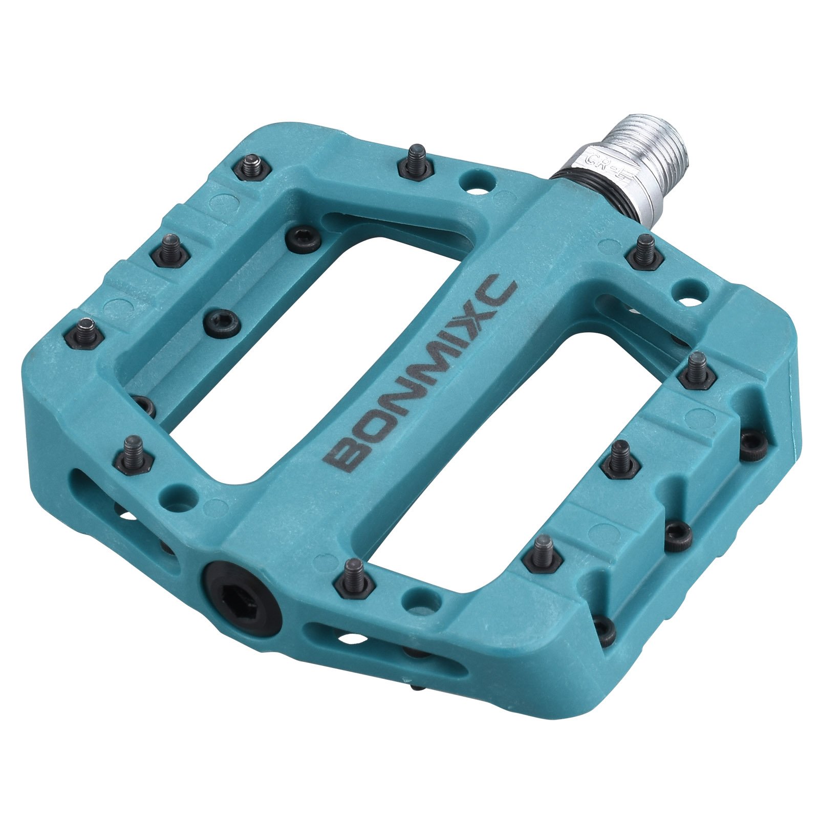 BONMIXC Mountain Bicycle Pedals Wide Flat Pedals for Road Bike BMX Bike Pedals Nylon Adult Bike Pedals 9/16”
