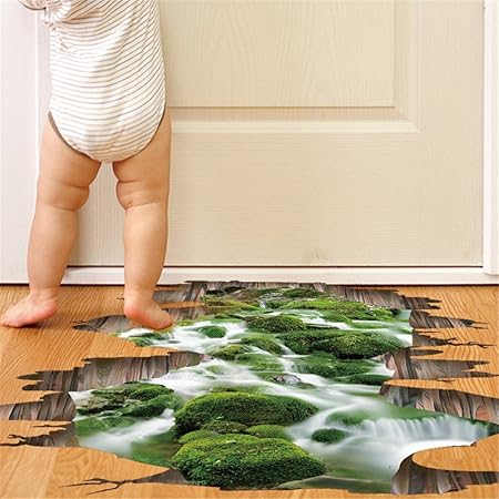 Home Decor Gift 3d Wall Health Bathroom Floor Tiles Posters