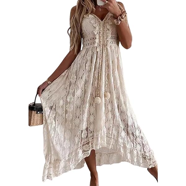 CUPSHE Vestido Largo De Punto Con Cuello En V Para Mujer, Manga Larga Con Volantes, Cinturón, Dobladillo Con Volantes, Acampanado, Largo, Negro