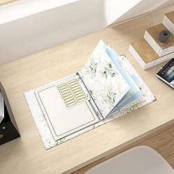 Rouidr 3 Ring Binder with clipboard, 1 inch Binder