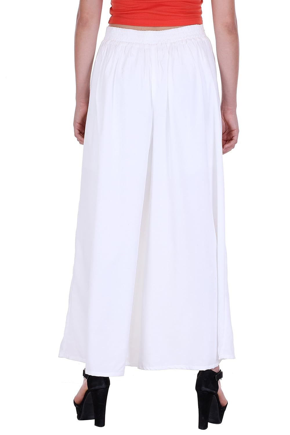 deewa white crepe palazzo