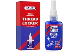 EPASUN 50ml Threadlocker Blue, Thread Lock Medium Strength Lock Tight for Nuts, Bolts, Fasteners, and Metals to Prevent Loosening and Corrosion