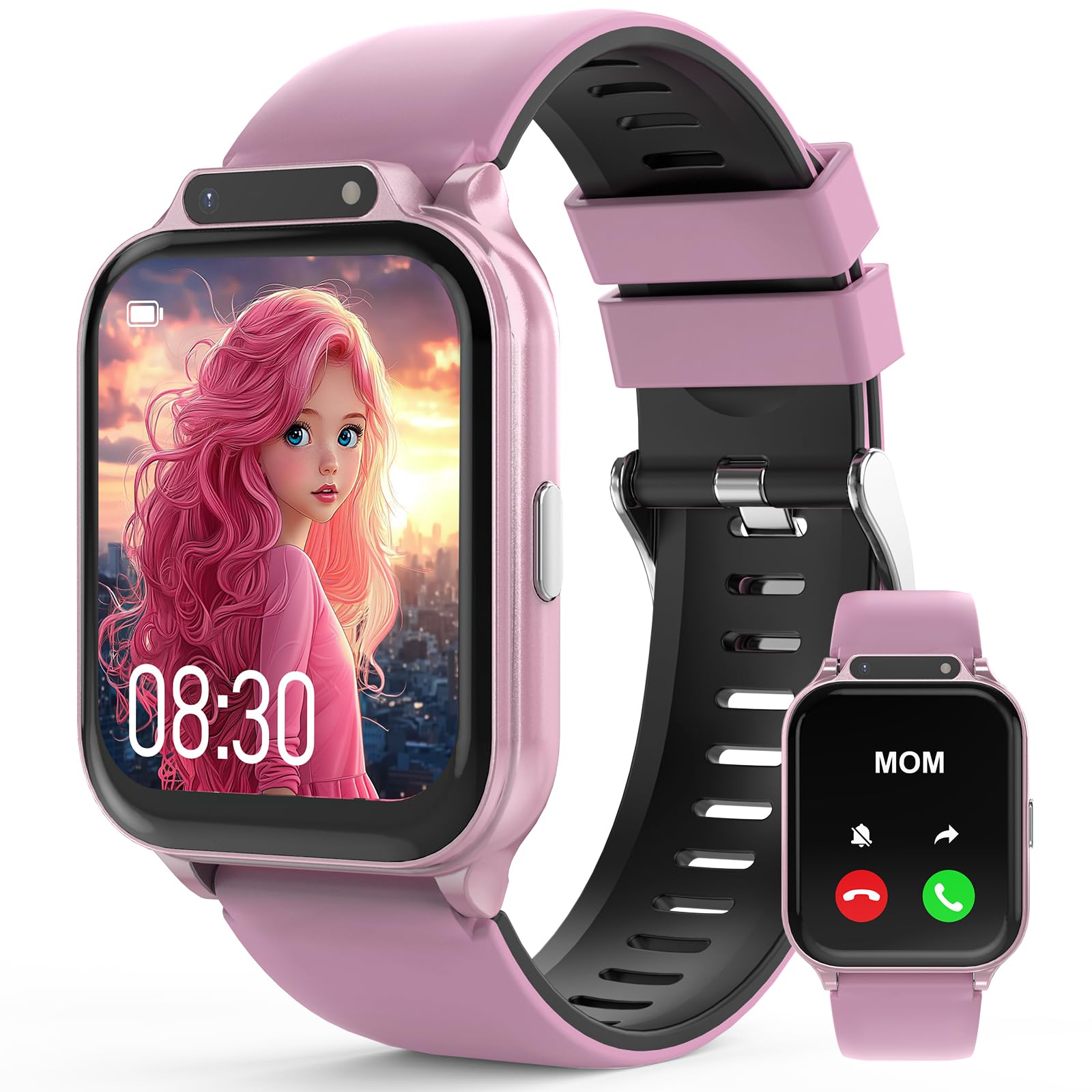 Photo 1 of **FACTORY SEALED** Smart Watch for Kids 1.85" with Fitness Tracker, Sleep Monitor, 22/100+ Sport Modes, DIY Dial, IP68 Waterproof, Step Counter, Heart Rate, Camera, with/Without APP, Gift for 3-12 Years Old Girls