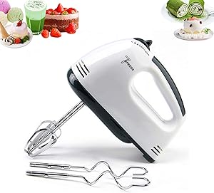 Hand Mixer Electric,7 Speed Portable Kitchen Hand Held Mixer,Immersion Blender Whisk for Food Whipping,Egg Whisk,Cake Mixer,Milk Frother,Bread Maker,Beater