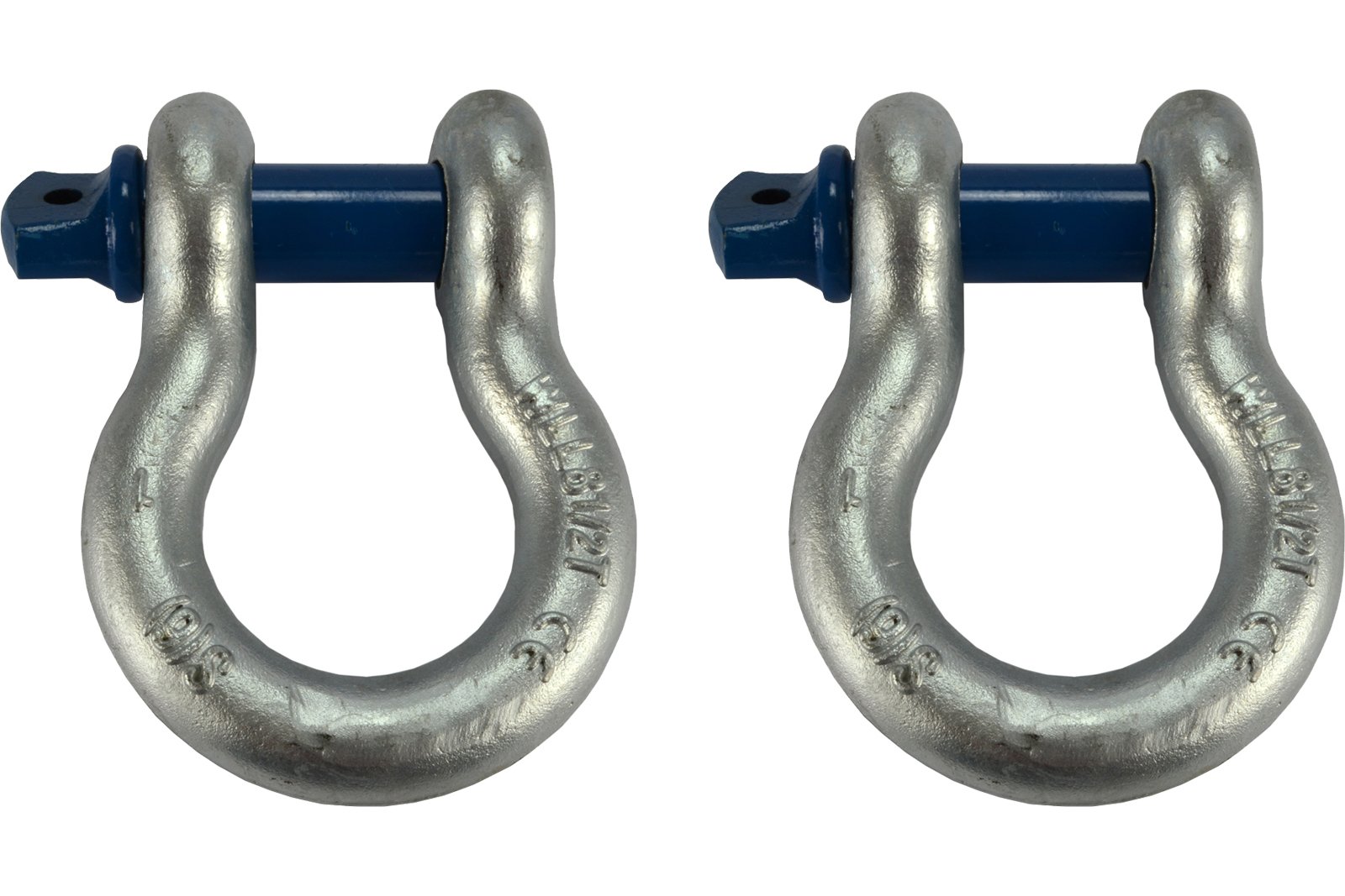 TEMCo 1" x 8.5 Ton D Ring Bow Shackle with Screw Pin Clevis (Rigging/Towing/Off Road) 2 Lot