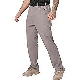 NATUVENIX Hiking Pants Men Lightweight Travel Pants for Men Quick Dry Mens Fishing Pants Water Resistant Cargo Work Pants