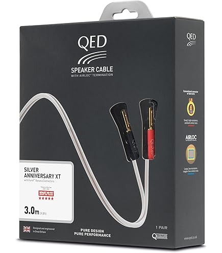 Amazon.com: QED SAXT Pre-Terminated Speaker Cable – 2m Pair