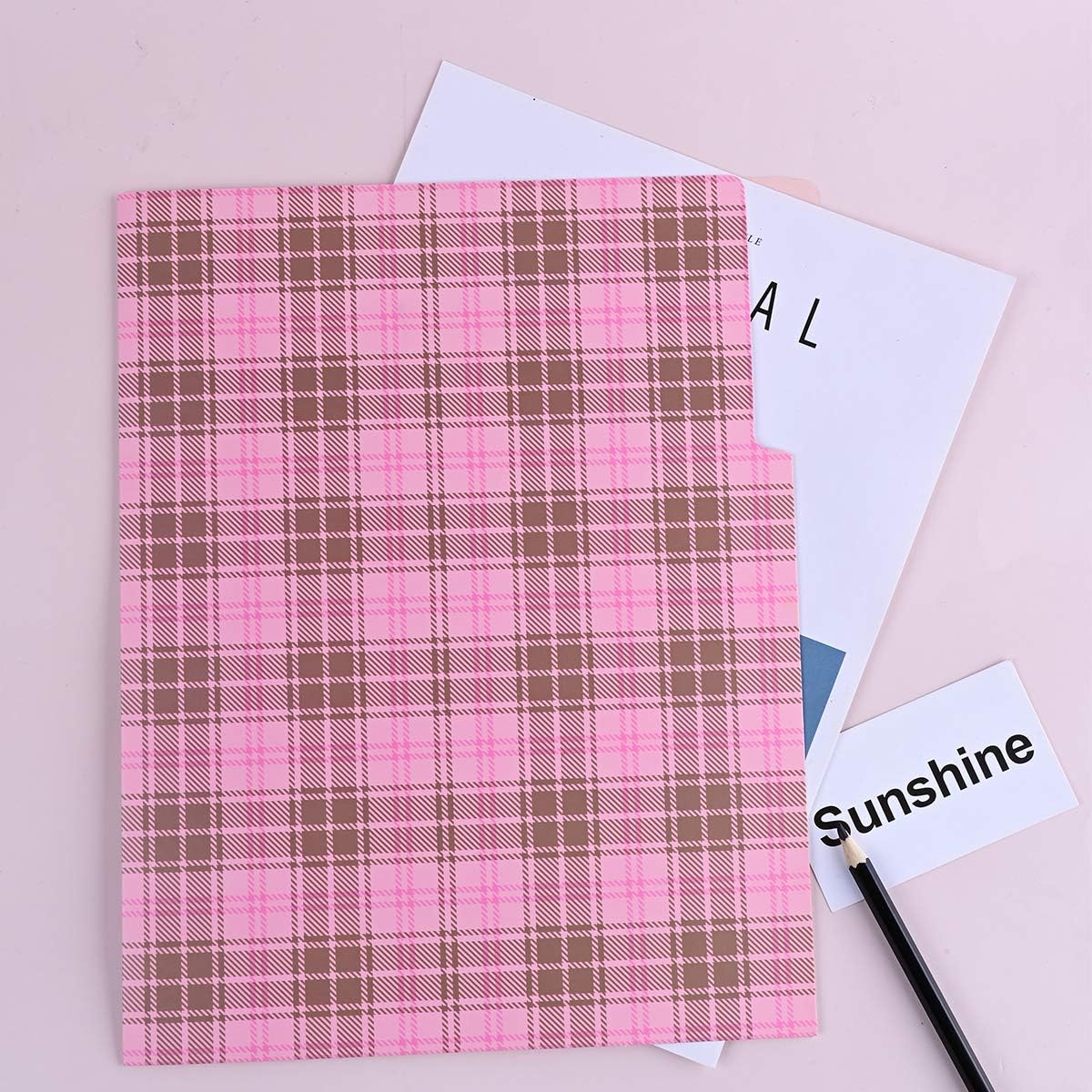 Decorative File Folders Set - 9 Cute Pink Office Folders - Letter Size (9.5 x 11.5 Inches) – Office Supplies for Women - Durable - Ideal for All Your documents – Fit for Your File Box : Office Products