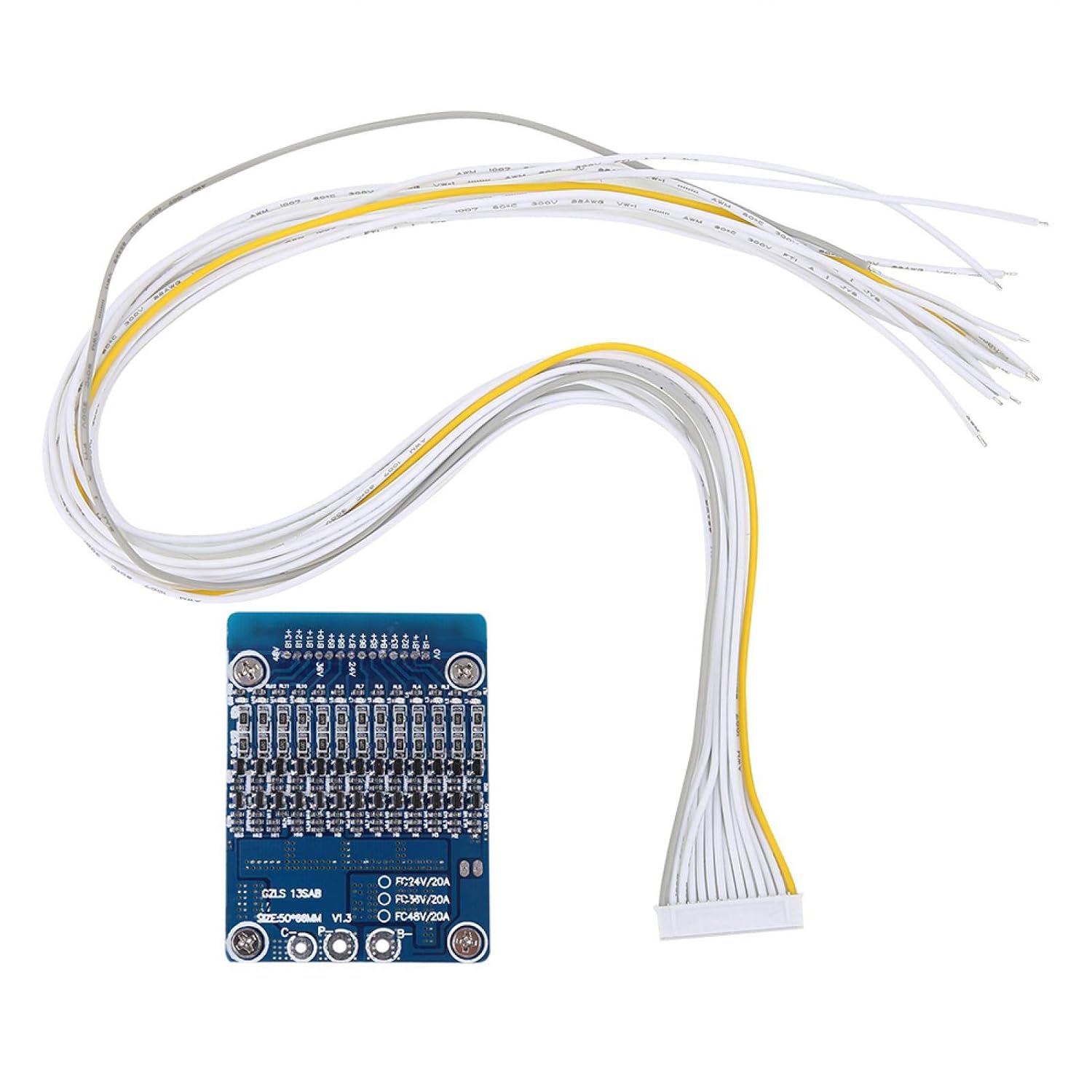 13S 48V 20A Li-ion Cell 18650 Battery Protection Board BMS PCB Protection Board With Balance Function for 13 Series Cell Li-ion Batteries - Image 4