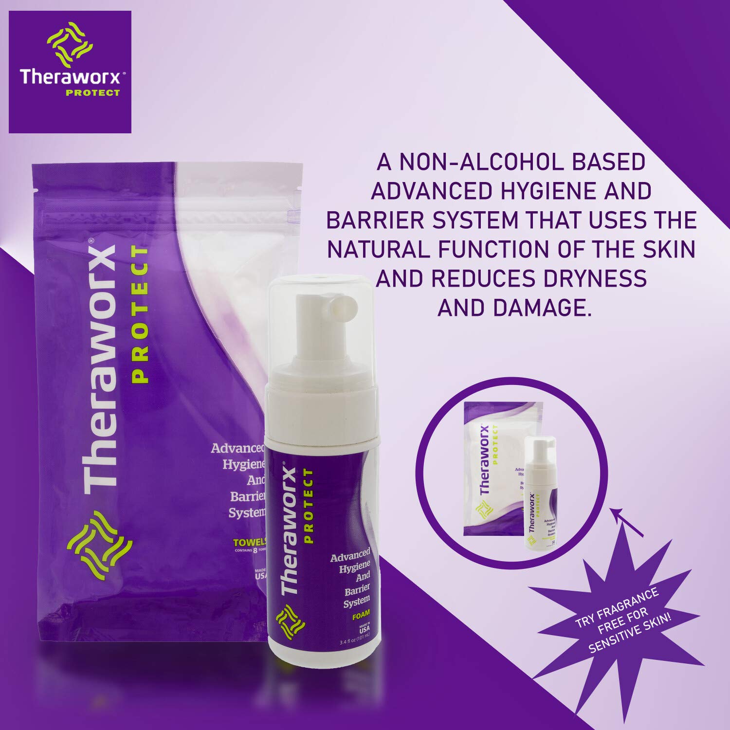 THERAWORX PROTECT Advanced Hygiene and Barrier System Foam (7.1 Fl Oz (Pack of 1)