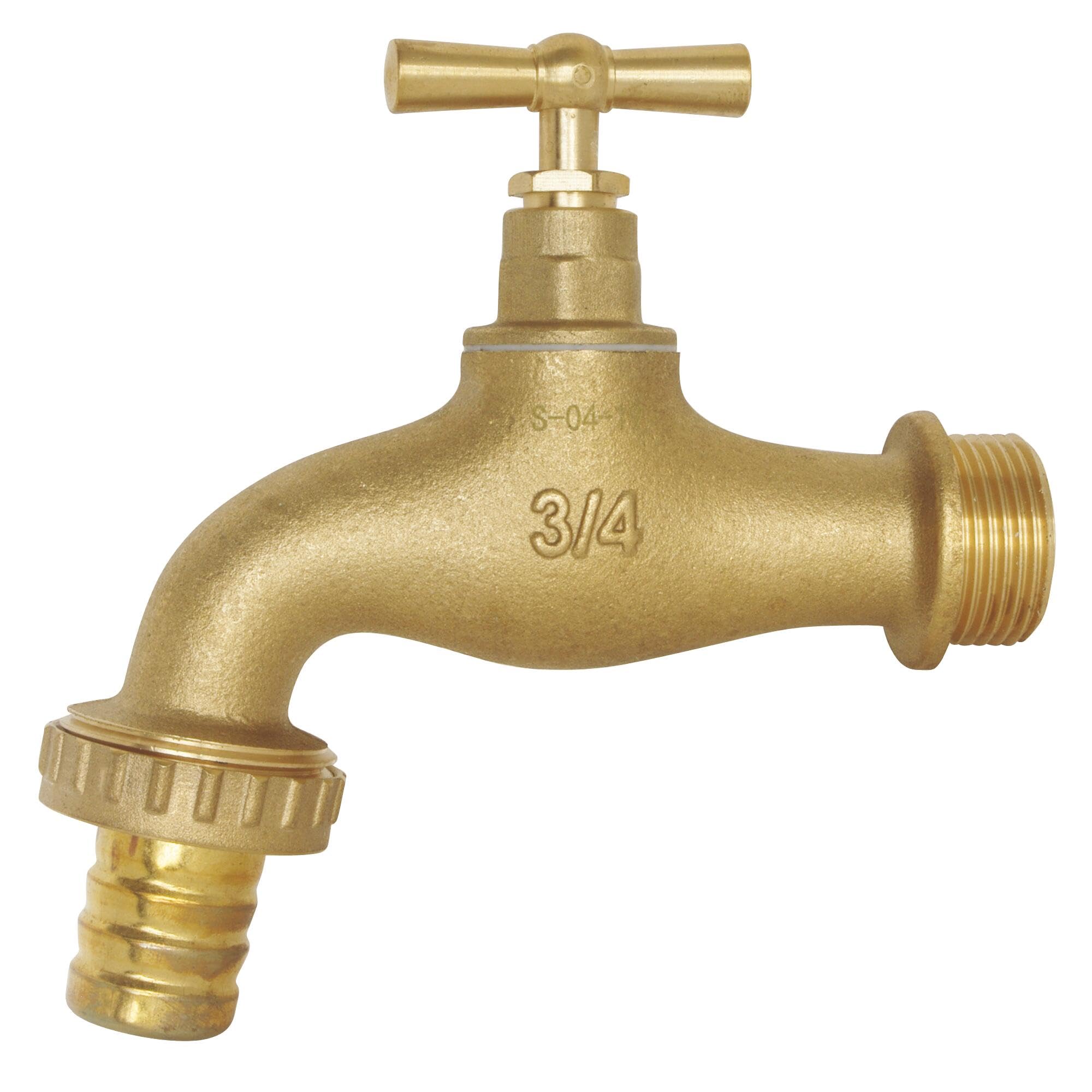 Somatherm 16-20-26 Garden Tap with Flap 20/27-26/34 Brushed Grey