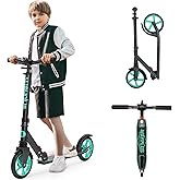 WAYPLUS Kick Scooter for Ages 6+,Kid, Teens & Adults. Max Load 240 LBS. Foldable, Lightweight, 8IN Big Wheels for Kids, Teen and Adults, 4 Adjustable Levels. Bearing ABEC9