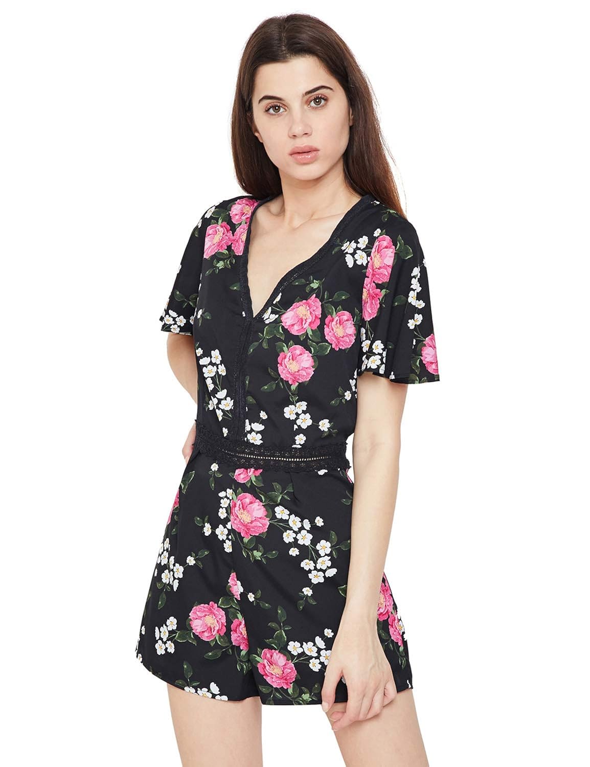floral jumpsuit short
