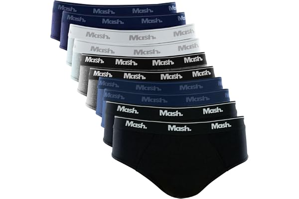 Kit 10 Cuecas Slip Algodão Cotton Hipoalergênica Masculino Mash