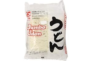 明星 Myojo Jumbo Udon Noodles, No Soup, 19.89 Ounce (Pack of 4)