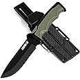 Dispatch Tactical Fixed Blade Knife Bushcraft Survival Hunting Tool, Non-slip Stylish Handle, with Practical Sheath, for Camp