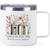 Hazlget Book Lover Gift - Books Coffee Mug - Books Gift For Women - Reading Cup - Birthday Gifts For Reader Librarian Writer Mugs Tumbler 14 OZ