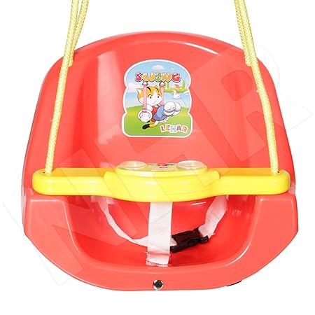 Archana NHR Attractive and Sturdy Baby n Toddler Swing with Light and Music (Red) Battery Included (Red)