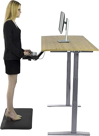 Rise Up Elektrischer Stehtisch Mit 2 Motoren 122 X 76 Cm Langlebig Klein Kommerzielle Qualitat Hohenverstellbar Ergonomisch Betrieben Zum Aufstellen Heben Fur Zuhause Buro Schreibtisch 48x30 Gray Frame Natural Desktop Amazon De Burobedarf