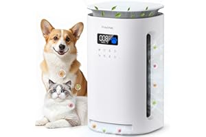 Provirtec Pro-Level Air Purifier for Home Pets, No More Pet Floating Fur, Dander & Odor Worries, 360° Wide Intake, H13 True H