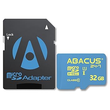 Abacus247 micro SD 32GB Memory Card UHSI Class 10 with SD Adapter