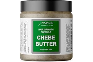 NAPLES COSMECEUTICALS Chebe Hair Butter with Chebe Powder Hair Growth Conditioner All Natural Serum Thickening Strengthening For All Hair Types Made in USA