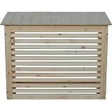 Schutzgehäuse Aus Holz Für Klimagerät/Wärmepumpe (Gr.4: 1000x1040x500 Mm) – Sicht- & Wetterschutz (roh, Aus Schweden)