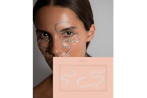 Crystal Cascade Face Jewels by Mercy London Crystal Costume Accessories Face Gems Jewels All in One Stick On Eye Stickers