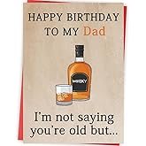 Abeletree Funny Birthday Card for Dad, Father Gifts from Son Daughter Kids, Happy Birthday Decoration for Dad