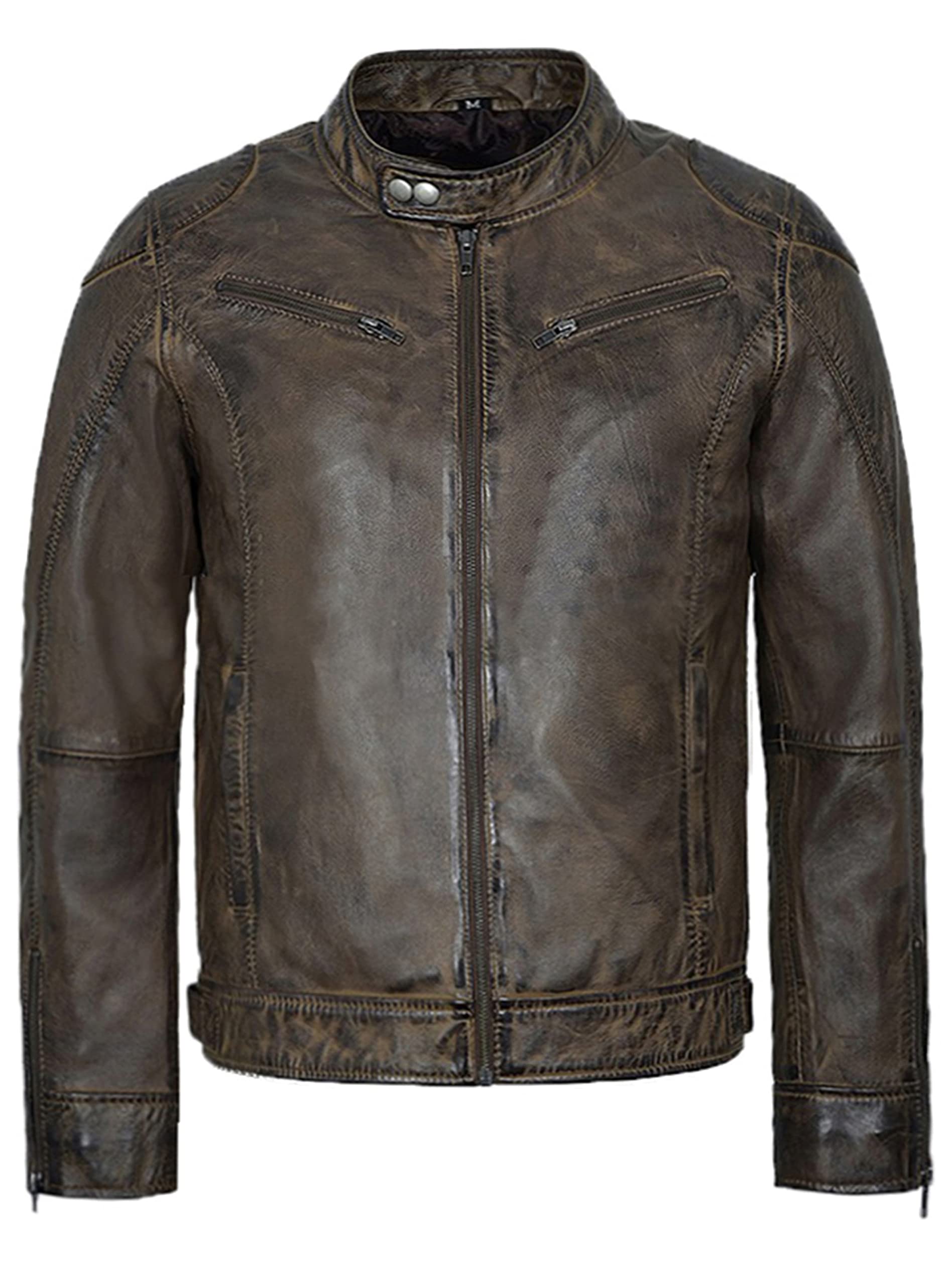 HANDSY Leather Jackets For Men - Leather Motorcycle