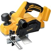 Brushless Cordless Hand Planer Compatible with Dewalt 20V MAX Battery | Tool Only,16000 RPM 3-1/4 Inch, w/Dual Dust Ports, Portable Handheld Power Planer for Woodworking,DIY, Chamfer