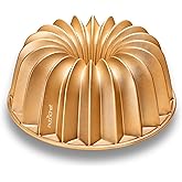 NutriChef Cake Pan - Die Cast Fluted Aluminum Cake Mold, Nonstick for Easy Release and Even Bake, Durable Design, Ideal for Desserts and Casseroles